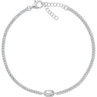 Brilio, Armschmuck, Silver - Elegant silver bracelet with zircon BRC108W, (Silber) Brilio, Armschmuck, Silver - Elegant silver bracelet with zircon BRC108W, (Silber)