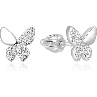 Beneto, Ohrringe, Charming silver earrings with zircons Butterflies AGUP2057S, (Silber, Zirkon) Beneto, Ohrringe, Charming silver earrings with zircons Butterflies AGUP2057S, (Silber, Zirkon)