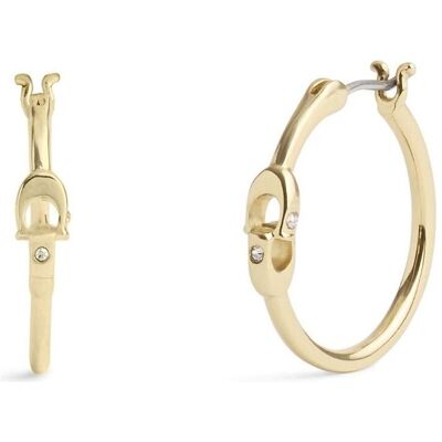 Coach, Ohrringe, - Gold-plated brass hoop earrings 37408160GLD710, (Messing vergoldet) Coach, Ohrringe, - Gold-plated brass hoop earrings 37408160GLD710, (Messing vergoldet)