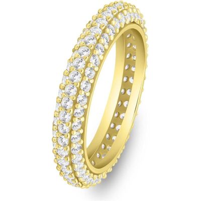 Brilio, Ring, Silver - Sparkling gold-plated ring with clear zircons RI093Y - Circuit: 50 mm, (50) Brilio, Ring, Silver - Sparkling gold-plated ring with clear zircons RI093Y - Circuit: 50 mm, (50)