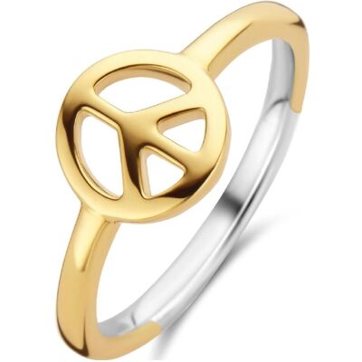 Ti Sento Milano, Ring, Ring mit Friedenssymbol vergoldet 12222SY, (56) Ti Sento Milano, Ring, Ring mit Friedenssymbol vergoldet 12222SY, (56)