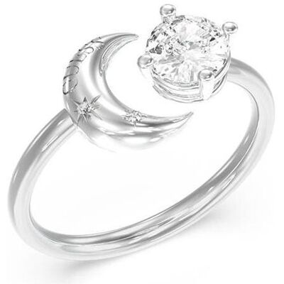 Guess Ring, Damenring JUBR06237JWRH54 in Silberfarben, Grösse 14, (54) Guess Ring, Damenring JUBR06237JWRH54 in Silberfarben, Grösse 14, (54)