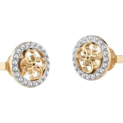 Guess Ohrringe, Lovely gold-plated earrings Life In 4G JUBE02136JWYGT/U, (Edelstahl) Guess Ohrringe, Lovely gold-plated earrings Life In 4G JUBE02136JWYGT/U, (Edelstahl)