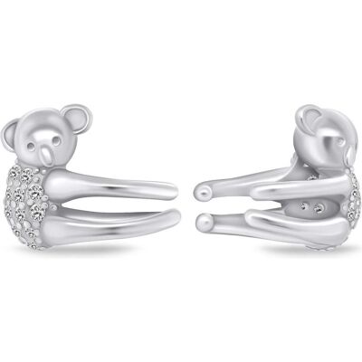 Brilio, Ohrringe, Silver - Shiny silver earrings with zircons Koala EA806W, (Silber) Brilio, Ohrringe, Silver - Shiny silver earrings with zircons Koala EA806W, (Silber)