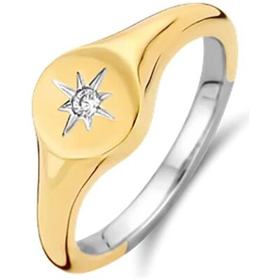 Ti Sento Milano, Ring, Ring mit Zirkonia bicolor vergoldet 12199ZY, (56) Ti Sento Milano, Ring, Ring mit Zirkonia bicolor vergoldet 12199ZY, (56)