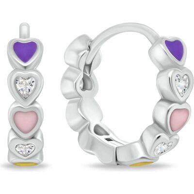 Brilio, Ohrringe, Silver - Delicate gold-plated earrings Hearts with zircons EA1119Y, (925 Silber) Brilio, Ohrringe, Silver - Delicate gold-plated earrings Hearts with zircons EA1119Y, (925 Silber)