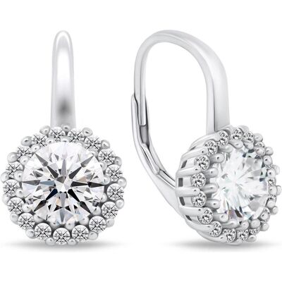 Brilio, Ohrringe, Silver - Charming silver earrings with clear zircons EA746W, (Silber) Brilio, Ohrringe, Silver - Charming silver earrings with clear zircons EA746W, (Silber)