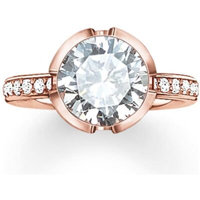 Thomas Sabo, Ring, Ring Zirkonia rosè vergoldet TR2037-416-14, (52, 925 Silber) Thomas Sabo, Ring, Ring Zirkonia rosè vergoldet TR2037-416-14, (52, 925 Silber)