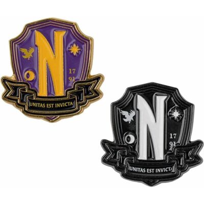Cinereplicas, Anstecknadel, Wednesday Ansteck-Pins 2er-Pack Nevermore Academy Cinereplicas, Anstecknadel, Wednesday Ansteck-Pins 2er-Pack Nevermore Academy