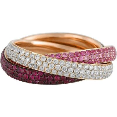 Goldberg Diamant, Ring, Ring 18 kt RG, teils schwarz rhodiniert, (56, 750/18 K Gold) Goldberg Diamant, Ring, Ring 18 kt RG, teils schwarz rhodiniert, (56, 750/18 K Gold)