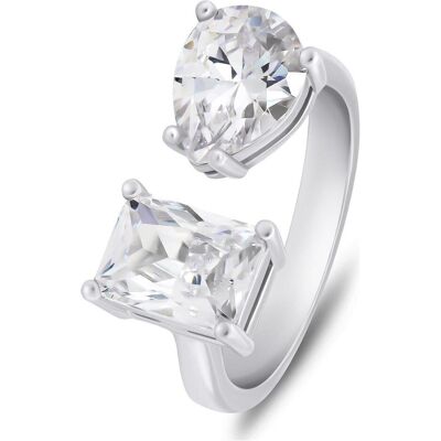 Brilio, Ring, Silver - Sparkling silver ring with clear zircons RI070W - Circuit: 54 mm, (54, 925 Silber) Brilio, Ring, Silver - Sparkling silver ring with clear zircons RI070W - Circuit: 54 mm, (54, 925 Silber)