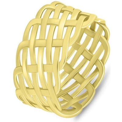Brilio, Ring, Silver - Solid Gold Plated Ring RI065Y - Circuit: 56 mm, (56) Brilio, Ring, Silver - Solid Gold Plated Ring RI065Y - Circuit: 56 mm, (56)