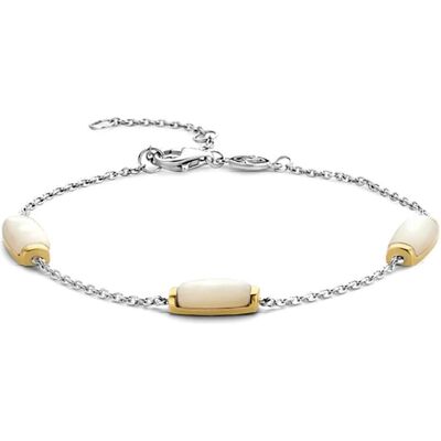 Ti Sento Milano, Armschmuck, Armband mit Perlmutt bicolor vergoldet 2930MW, (20 cm, 925 Sterling Silber) Ti Sento Milano, Armschmuck, Armband mit Perlmutt bicolor vergoldet 2930MW, (20 cm, 925 Sterling Silber)