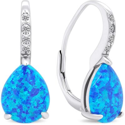 Brilio, Ohrringe, Silver - Fashion silver earrings with synthetic opals EA371WB, (Silber) Brilio, Ohrringe, Silver - Fashion silver earrings with synthetic opals EA371WB, (Silber)
