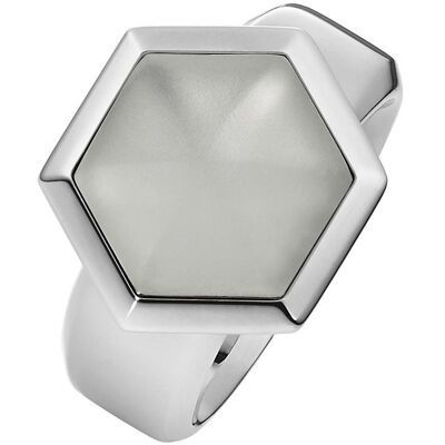 Xen, Ring, Ring mit Bergkristall matt, (58) Xen, Ring, Ring mit Bergkristall matt, (58)