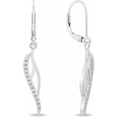 Brilio, Ohrringe, Silver - Charming silver earrings with zircons EA270W, (Silber) Brilio, Ohrringe, Silver - Charming silver earrings with zircons EA270W, (Silber)