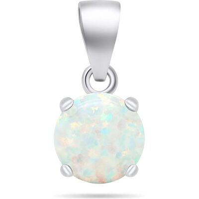 Brilio, Kettenanhänger, Silver - Charming silver pendant with white opal PT76W, (Silber) Brilio, Kettenanhänger, Silver - Charming silver pendant with white opal PT76W, (Silber)