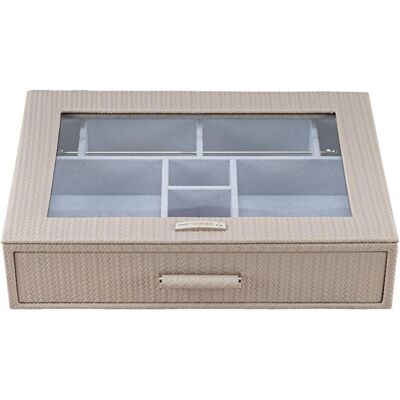 Windrose, Uhrenbox + Schmuckaufbewahrung, Corbello Charmbox, Beige Windrose, Uhrenbox + Schmuckaufbewahrung, Corbello Charmbox, Beige