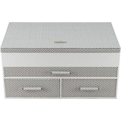 Windrose, Uhrenbox + Schmuckaufbewahrung, 803961.03 - Schmuckkasten gross Calma weiss, Weiss Windrose, Uhrenbox + Schmuckaufbewahrung, 803961.03 - Schmuckkasten gross Calma weiss, Weiss
