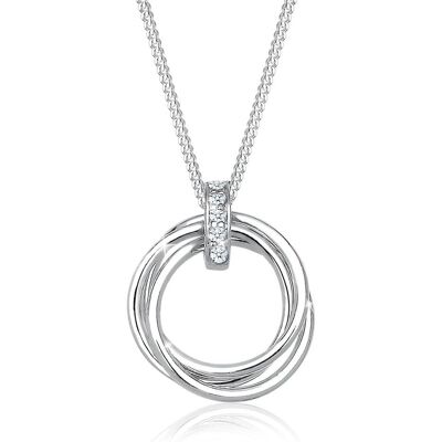 Elli, Halsschmuck, DIAMONDS Halskette Kreis Trio Diamant (0.025 ct.) 925 Silber, (925 Sterling Silber, Diamant, 45 cm) Elli, Halsschmuck, DIAMONDS Halskette Kreis Trio Diamant (0.025 ct.) 925 Silber, (925 Sterling Silber, Diamant, 45 cm)