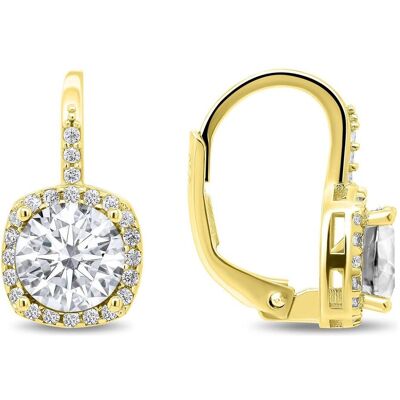Brilio, Ohrringe, Silver - Charming gold-plated earrings with zircons EA122Y, (Silber) Brilio, Ohrringe, Silver - Charming gold-plated earrings with zircons EA122Y, (Silber)