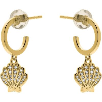 Disney Ohrringe, Decent gold-plated rings with shells ES00071TZWL.CS, (Sterling Silber) Disney Ohrringe, Decent gold-plated rings with shells ES00071TZWL.CS, (Sterling Silber)