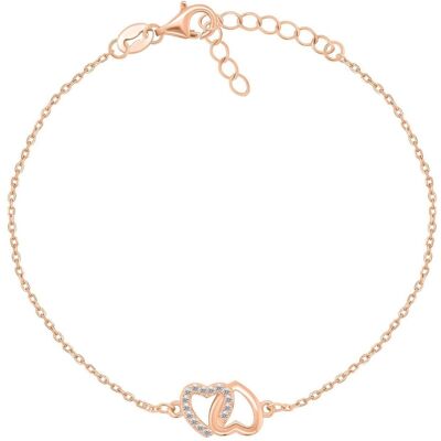 Brilio, Armschmuck, Silver - Charming bronze heart bracelet BRC138R, (Bronze, Silber) Brilio, Armschmuck, Silver - Charming bronze heart bracelet BRC138R, (Bronze, Silber)