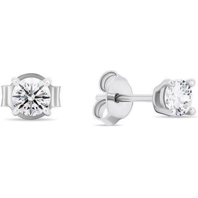 Brilio, Ohrringe, Silver - Silver stud earrings with clear zircons EA580/1/2/3/4W - Diameter: 0.7 cm, (Silber) Brilio, Ohrringe, Silver - Silver stud earrings with clear zircons EA580/1/2/3/4W - Diameter: 0.7 cm, (Silber)
