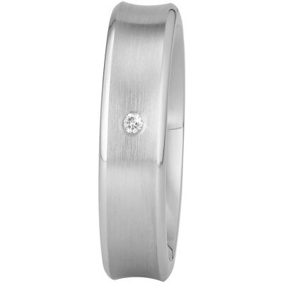Xen, Ring, Bandring mattiert mit Brillant 0,02 ct TW/SI, (54) Xen, Ring, Bandring mattiert mit Brillant 0,02 ct TW/SI, (54)