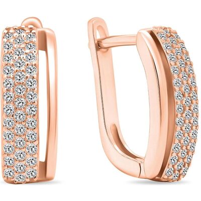 Brilio, Ohrringe, Silver - Elegant bronze earrings with zircons EA530R, (Bronze, Zirkonia) Brilio, Ohrringe, Silver - Elegant bronze earrings with zircons EA530R, (Bronze, Zirkonia)