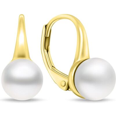 Brilio, Ohrringe, Silver - Gold plated pearl earrings EA938Y Brilio, Ohrringe, Silver - Gold plated pearl earrings EA938Y