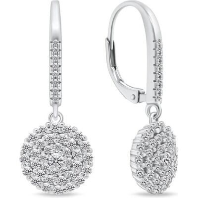 Brilio, Ohrringe, Silver - Decent silver earrings with zircons EA730W, (Silber) Brilio, Ohrringe, Silver - Decent silver earrings with zircons EA730W, (Silber)