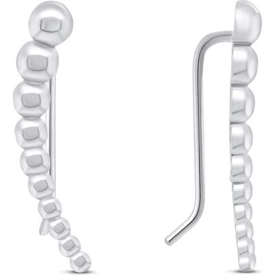 Brilio, Ohrringe, Silver - Minimalist longitudinal silver earrings EA80W, (Silber) Brilio, Ohrringe, Silver - Minimalist longitudinal silver earrings EA80W, (Silber)