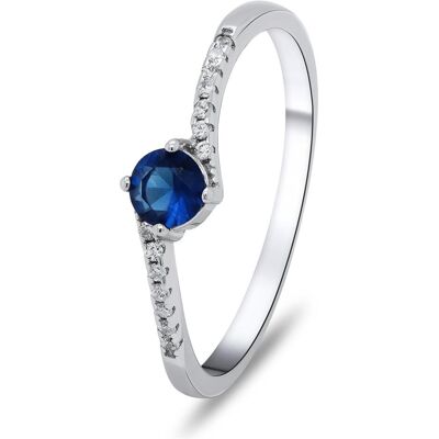 Brilio, Ring, Silver - Fine silver engagement ring RI021W - Circuit: 54 mm, (54) Brilio, Ring, Silver - Fine silver engagement ring RI021W - Circuit: 54 mm, (54)