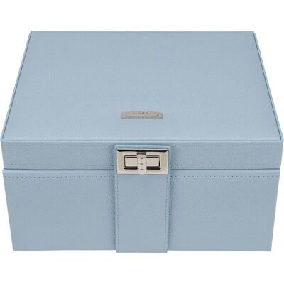 Windrose, Uhrenbox + Schmuckaufbewahrung, Marvella Schmuckkasten 21 cm, Blau Windrose, Uhrenbox + Schmuckaufbewahrung, Marvella Schmuckkasten 21 cm, Blau