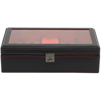 Friedrich, Uhrenbox + Schmuckaufbewahrung, Carbon LED, Schwarz Friedrich, Uhrenbox + Schmuckaufbewahrung, Carbon LED, Schwarz