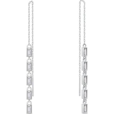 Brilio, Ohrringe, Silver - Sparkling chain earrings with clear zircons EA1009W Brilio, Ohrringe, Silver - Sparkling chain earrings with clear zircons EA1009W