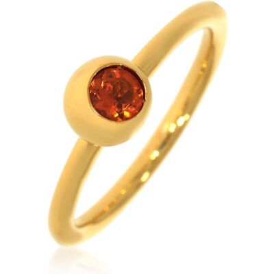 Xen, Ring, Ring mit 4 mm Madeira Citrin ca. 0,30 ct. gelbvergoldet, (52) Xen, Ring, Ring mit 4 mm Madeira Citrin ca. 0,30 ct. gelbvergoldet, (52)