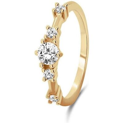 Brilio, Ring, Silver - Charming gold-plated ring with zircons RI040Y - Circuit: 60 mm, (60, 925 Silber) Brilio, Ring, Silver - Charming gold-plated ring with zircons RI040Y - Circuit: 60 mm, (60, 925 Silber)