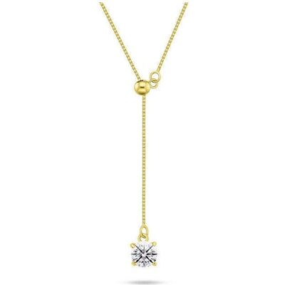 Brilio, Halsschmuck, Luxury gold-plated silver sliding necklace NCL220Y, (Silber) Brilio, Halsschmuck, Luxury gold-plated silver sliding necklace NCL220Y, (Silber)