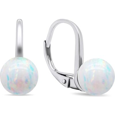 Brilio, Ohrringe, Silver - Charming silver earrings with synthetic opals EA681W, (Silber) Brilio, Ohrringe, Silver - Charming silver earrings with synthetic opals EA681W, (Silber)