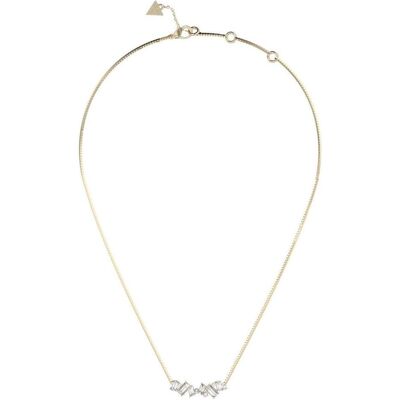 Guess Halsschmuck, Collana a Catena Scatola Lampadario, (Goldfarbenes Finish mit Kristallakzenten) Guess Halsschmuck, Collana a Catena Scatola Lampadario, (Goldfarbenes Finish mit Kristallakzenten)