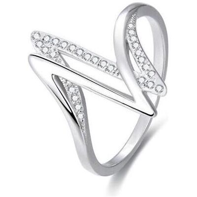 Beneto, Ring, Silver ring with zircons AGG143 - Circuit: 58 mm, (58, 925 Silber) Beneto, Ring, Silver ring with zircons AGG143 - Circuit: 58 mm, (58, 925 Silber)
