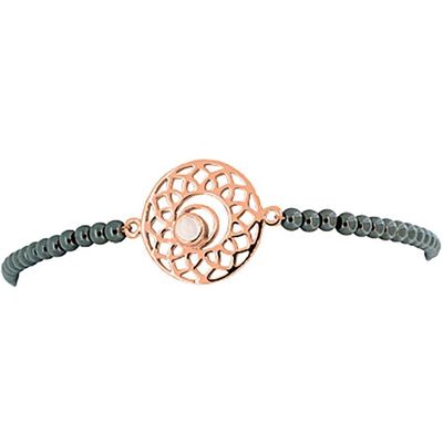 Viva Diva, Armschmuck, Sakral-Chakra Armband mit Hämatit rosévergoldet 16-18 cm, (18 cm, 925 Sterling Silber) Viva Diva, Armschmuck, Sakral-Chakra Armband mit Hämatit rosévergoldet 16-18 cm, (18 cm, 925 Sterling Silber)