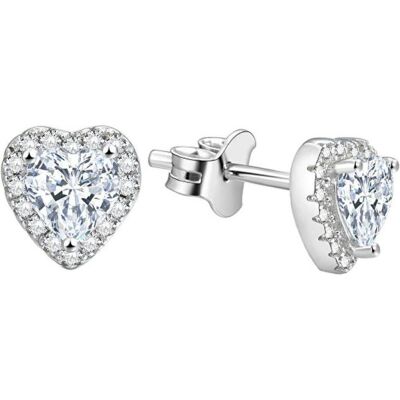 Beneto, Ohrringe, Silver heart earrings AGUP1175 (L), (Silber) Beneto, Ohrringe, Silver heart earrings AGUP1175 (L), (Silber)