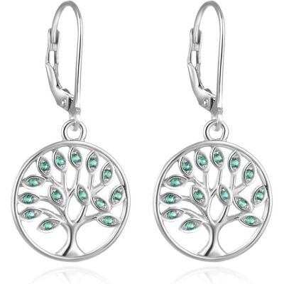 Beneto, Ohrringe, Elegant silver earrings with zircons Tree of Life AGUC917L (L) Beneto, Ohrringe, Elegant silver earrings with zircons Tree of Life AGUC917L (L)