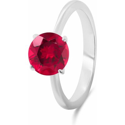 Brilio, Ring, Silver - Delicate silver ring with red zircon RI057WR - Circuit: 56 mm, (56) Brilio, Ring, Silver - Delicate silver ring with red zircon RI057WR - Circuit: 56 mm, (56)