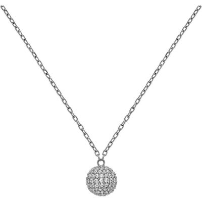 Daniel Wellington, Halsschmuck, Stylish steel necklace with glittering ball Pavà DW00400655, (Edelstahl, Kristall) Daniel Wellington, Halsschmuck, Stylish steel necklace with glittering ball Pavà DW00400655, (Edelstahl, Kristall)
