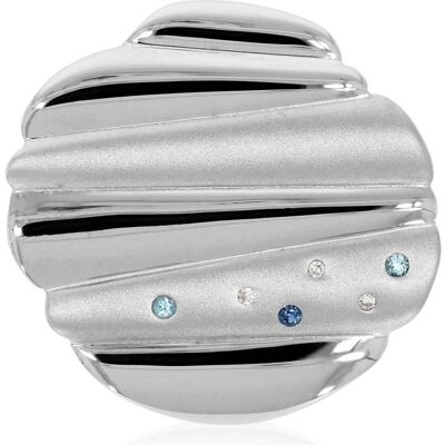 Xen, Ring, Anhänger mit 3 Diamanten, Saphir und Blautopas ca. 0,08 ct., (One Size, 925 Silber) Xen, Ring, Anhänger mit 3 Diamanten, Saphir und Blautopas ca. 0,08 ct., (One Size, 925 Silber)