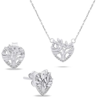 Brilio, Schmuck Set, Silver - Matching silver jewelry set Tree of Life SET236W (necklace. earrings) Brilio, Schmuck Set, Silver - Matching silver jewelry set Tree of Life SET236W (necklace. earrings)